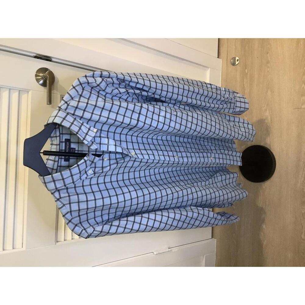 Cremieux Blue Label Plaid Button Down Long Sleeve Dress Cotton Dress Shirt XXL